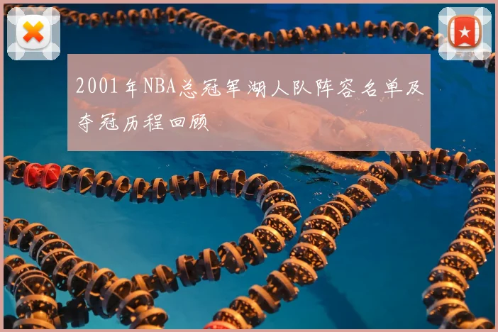 2001年NBA总冠军湖人队阵容名单及夺冠历程回顾
