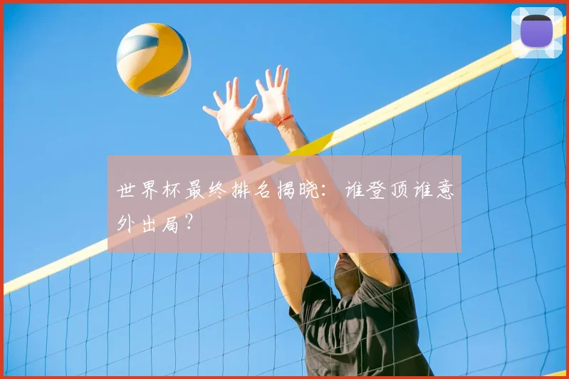 世界杯最终排名揭晓:谁登顶谁意外出局?